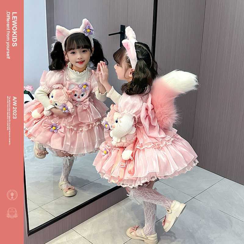 玲娜贝儿女童洛丽塔迪士尼公主裙春秋季儿童服装cosplay衣服裙子