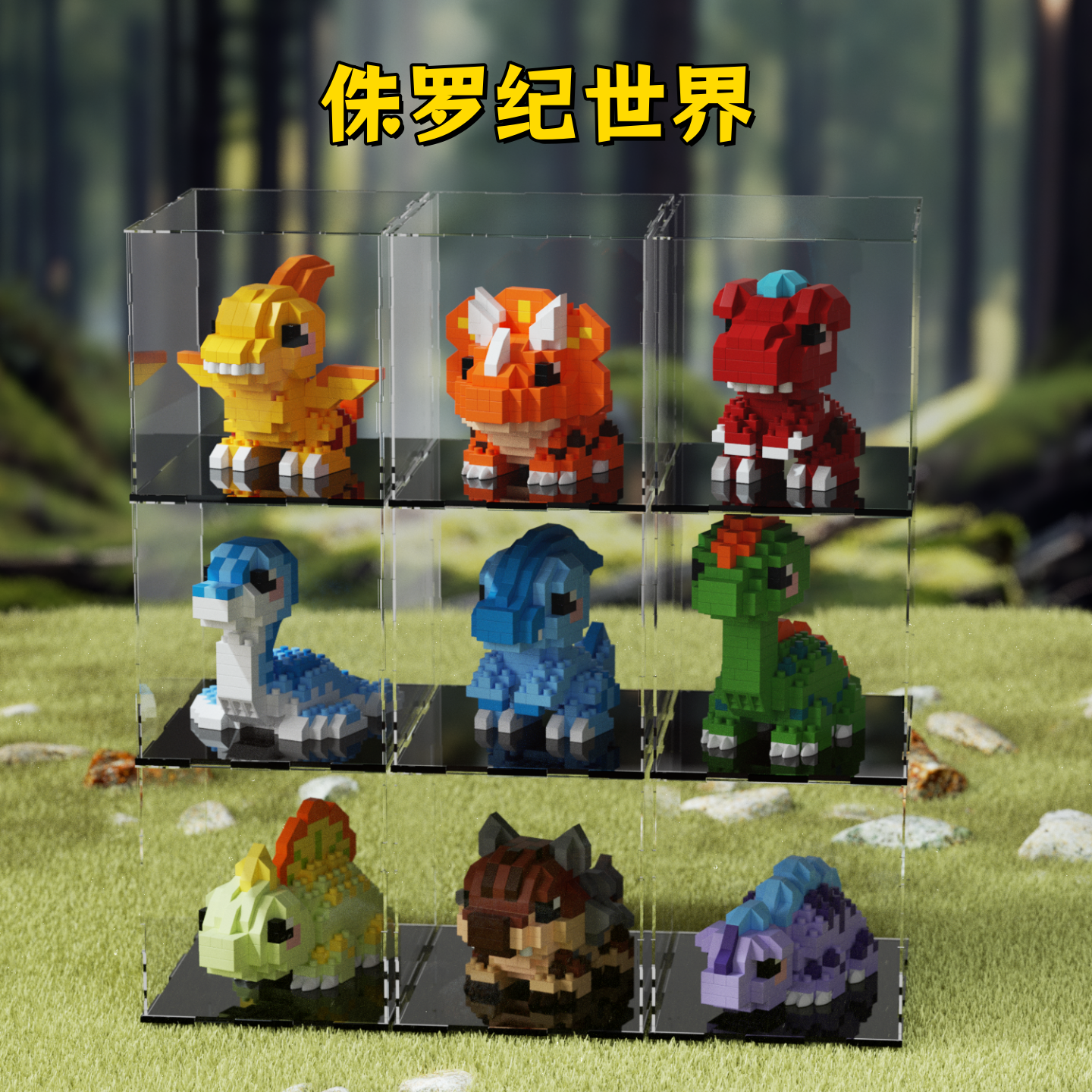 恐龙系列侏罗纪世界积木益智拼装图儿童玩具小颗粒摆件男女孩礼物