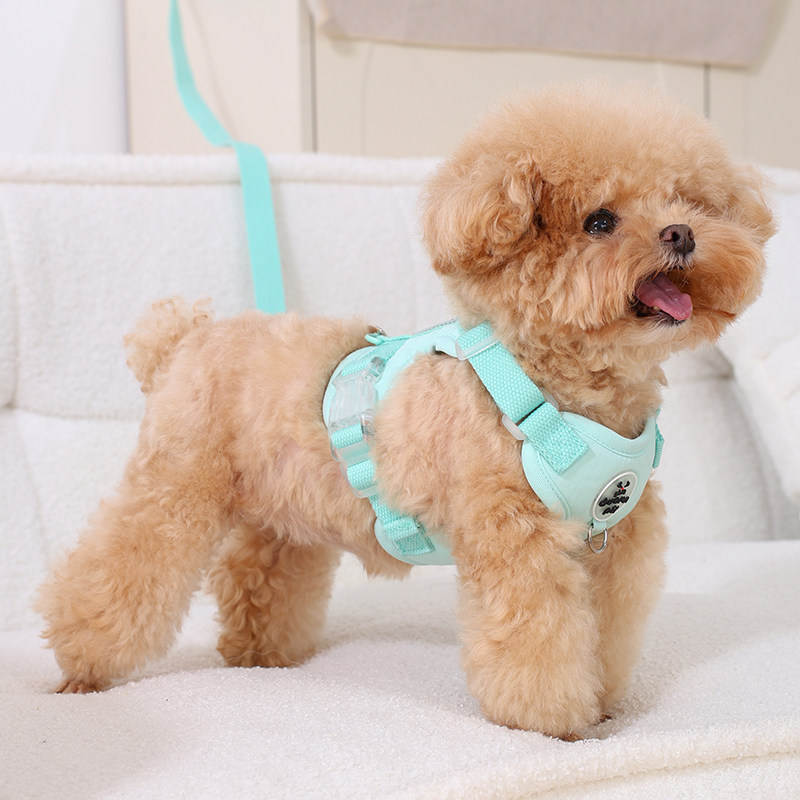 小狗狗牵引绳小型犬背心式比熊泰迪博美宠物胸背带防挣脱遛狗绳子
