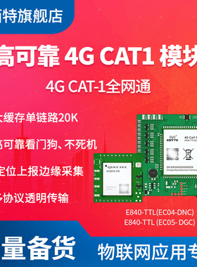 GPRS高性能低延迟透传全网通CAT1网络支持4g通信模块MQTTGPS定位