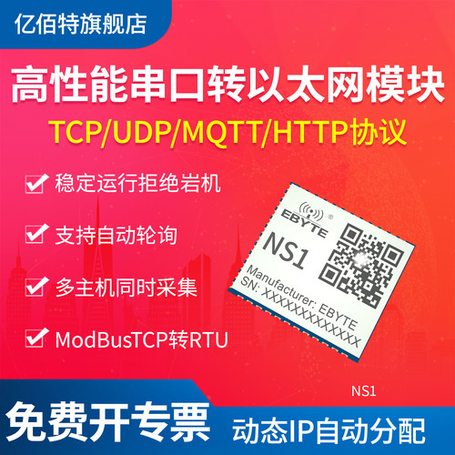 亿佰特TTL串口转以太网模块