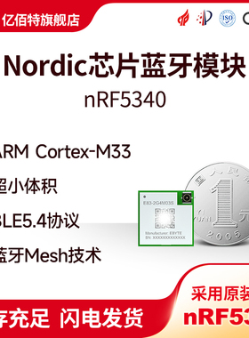 无线MESH蓝牙模块BLE5.4小体积Cortex-M33低功耗nRF5340射频芯片