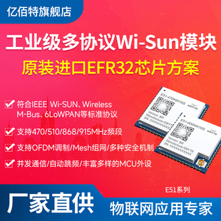 物联网WI 915M通信收发OFDM SUN无线模块mesh自组网FAN1.1规范470