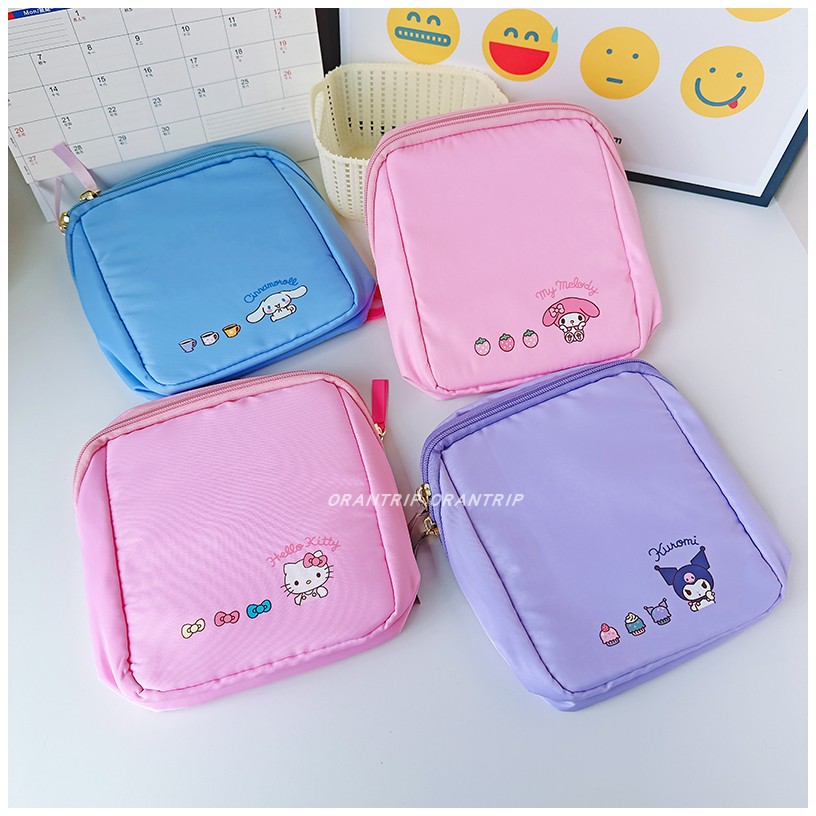 日系卡通凯蒂猫文具收纳袋便携时尚库洛米萌趣化妆包手账票据证件