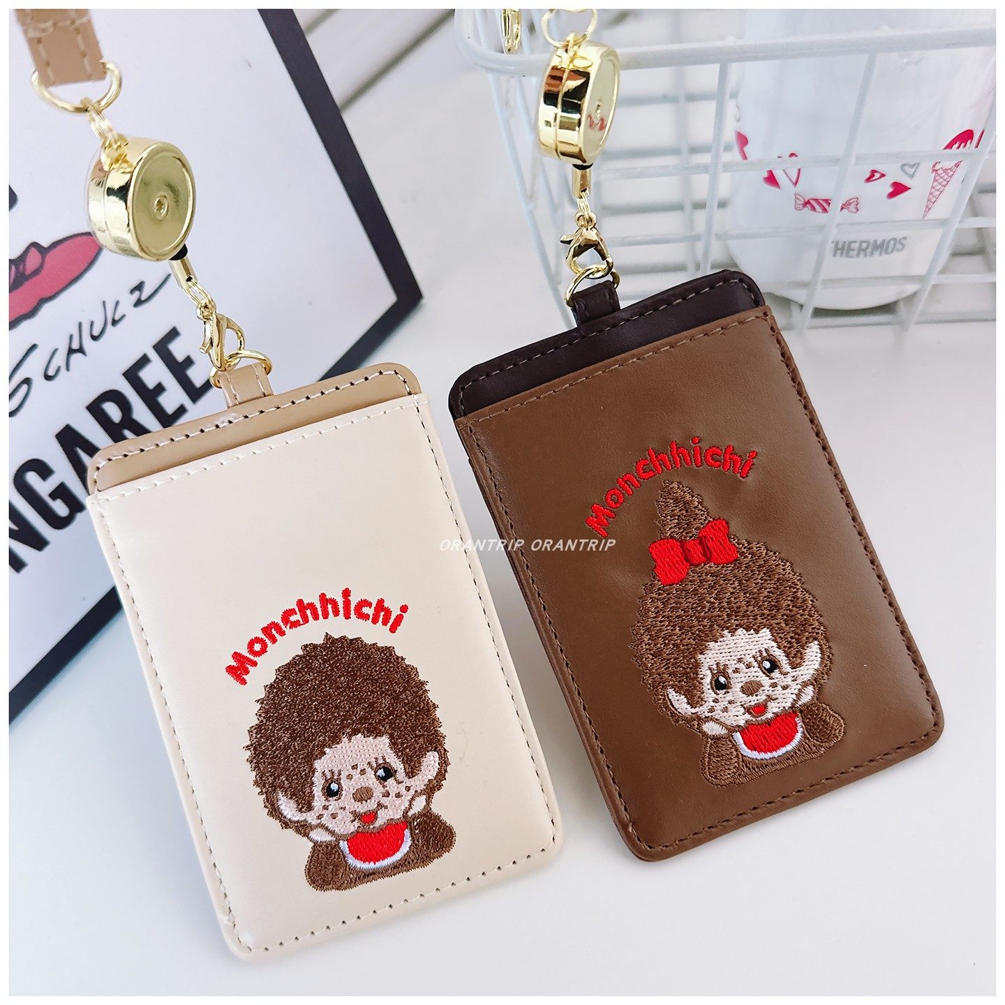 日系卡通刺绣可爱公交卡饭卡身份证卡套便携可挂伸缩绳学生挂件,收纳整理,卡套,淘宝优惠券,粉丝福利购,淘宝优惠卷