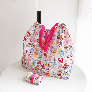日式 卡通折叠环保购物袋轻薄便携随身携带超市买菜布袋子大容量
