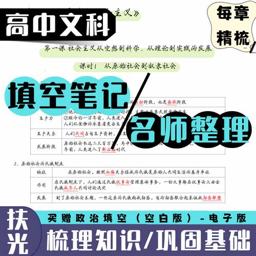 高中政治笔记手写笔记本知识体系考点整理实用同步课程新课改专用
