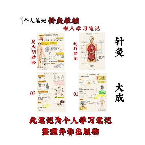 个人学习笔记针灸大成学习笔记本【A4双胶纸打印激光彩色版】