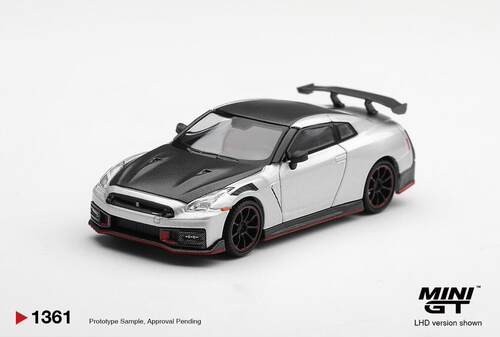 [V的预定]MINIGT 1:64 #1361 日产GTR R35 银 合金汽车模型