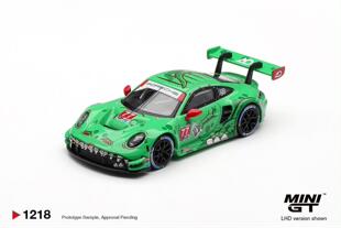 [V的预售]MINIGT 1:64 #1218 保时捷911 GT3 绿恐龙 合金汽车模型