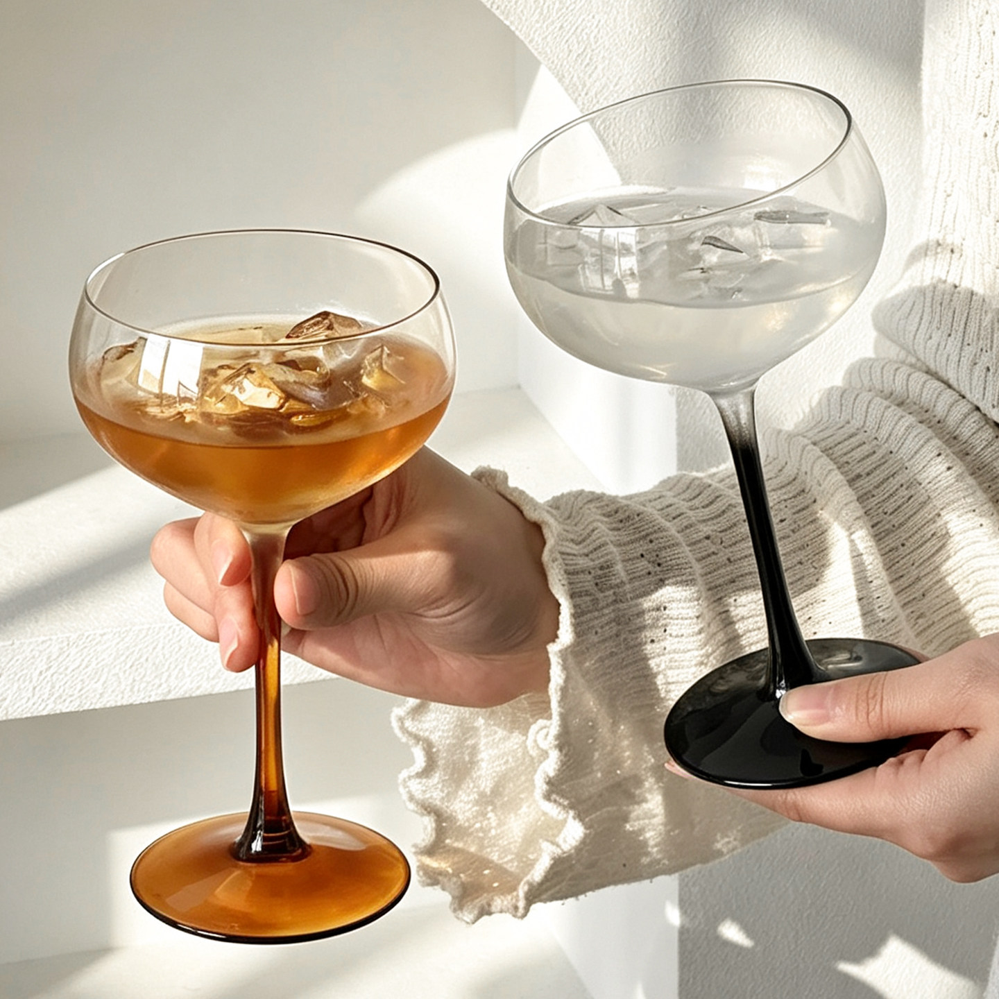 高级感玻璃杯家用女生创意高脚杯