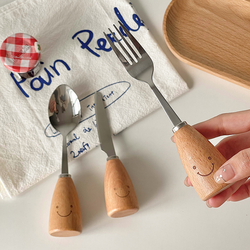 半刻空間可愛笑臉簡約刀叉勺子