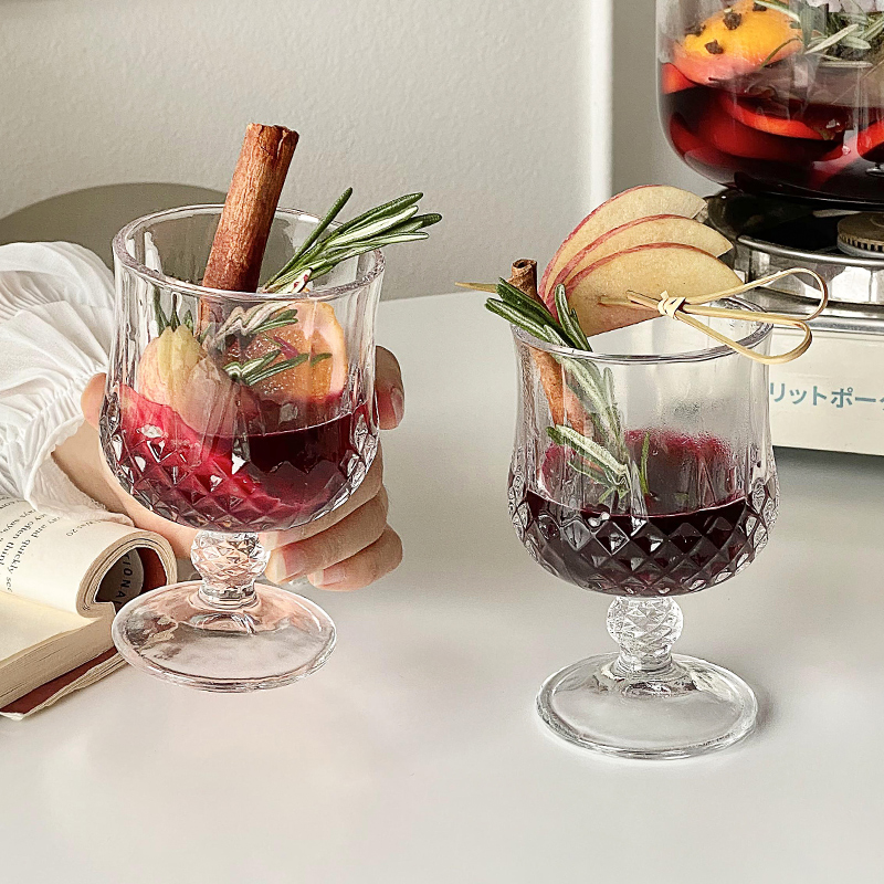 高脚热红酒杯微醺浪漫圣诞酒杯