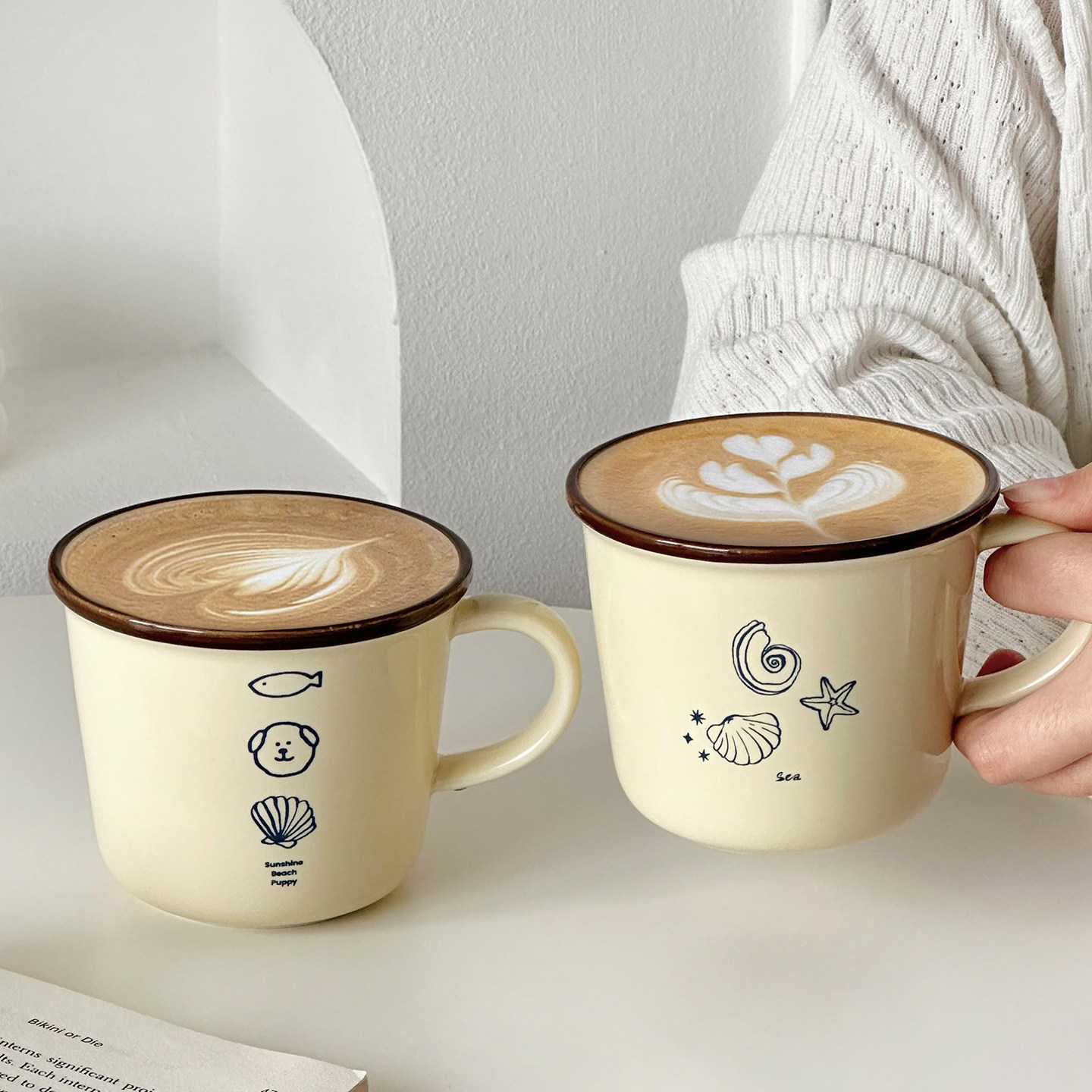 高颜值可爱陶瓷马克杯女生创意喝水杯子家用咖啡杯牛奶燕麦早餐杯