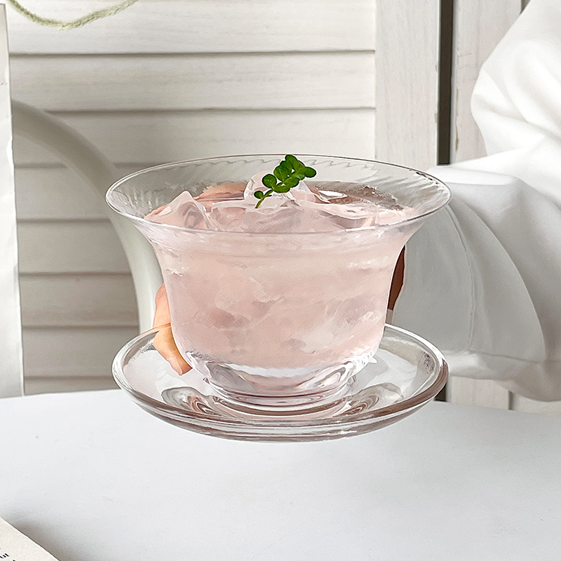 半刻家用国风斜纹玻璃杯