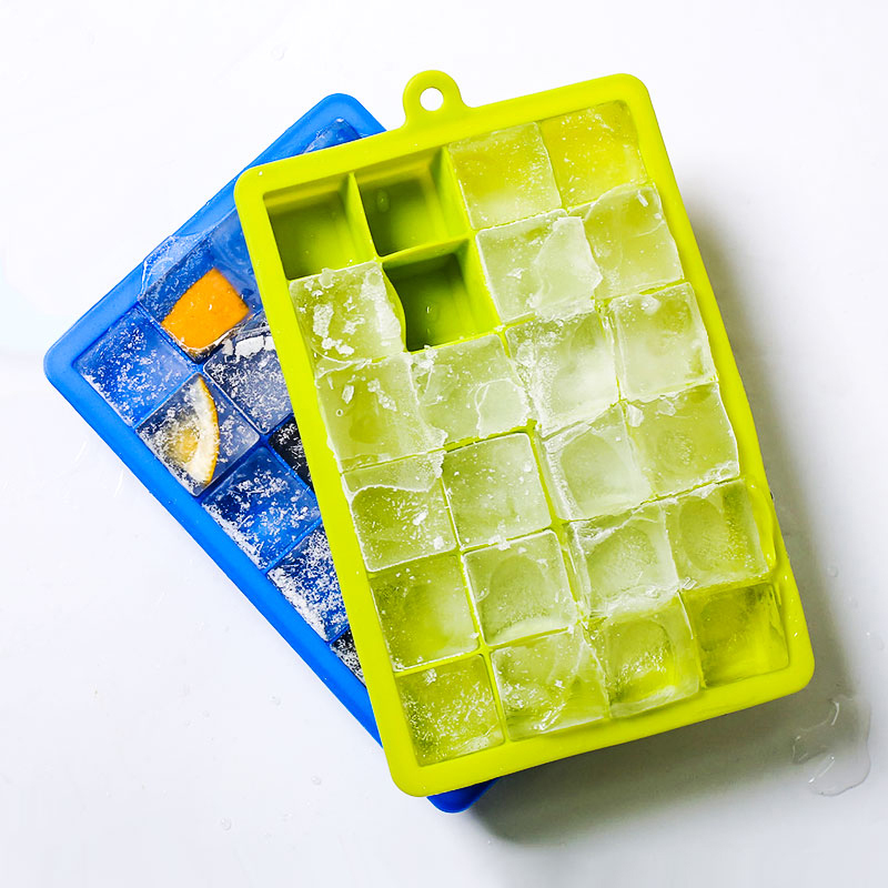 帶蓋硅膠冰格冰塊模具儲冰制冰盒