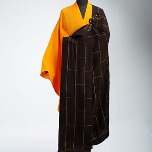 新款僧服祖衣金边袈裟25条麻纱法衣僧衣七衣忏衣法会和尚服方丈搭