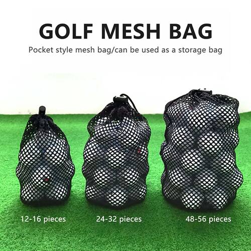 Black Golf Ball Pouch Bag with Durable Nylon Material Sports