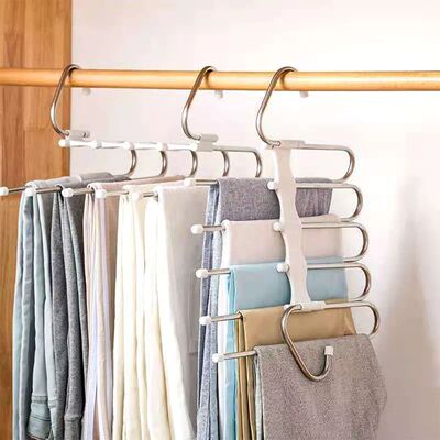 Stainless Steel Retractable Trouser Rack Folding Multi-funct