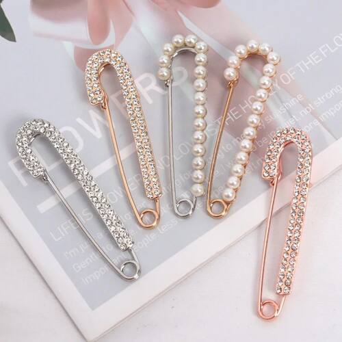 Cute Rhinestone Pins for Pants Waist Adjustment Women Cardig