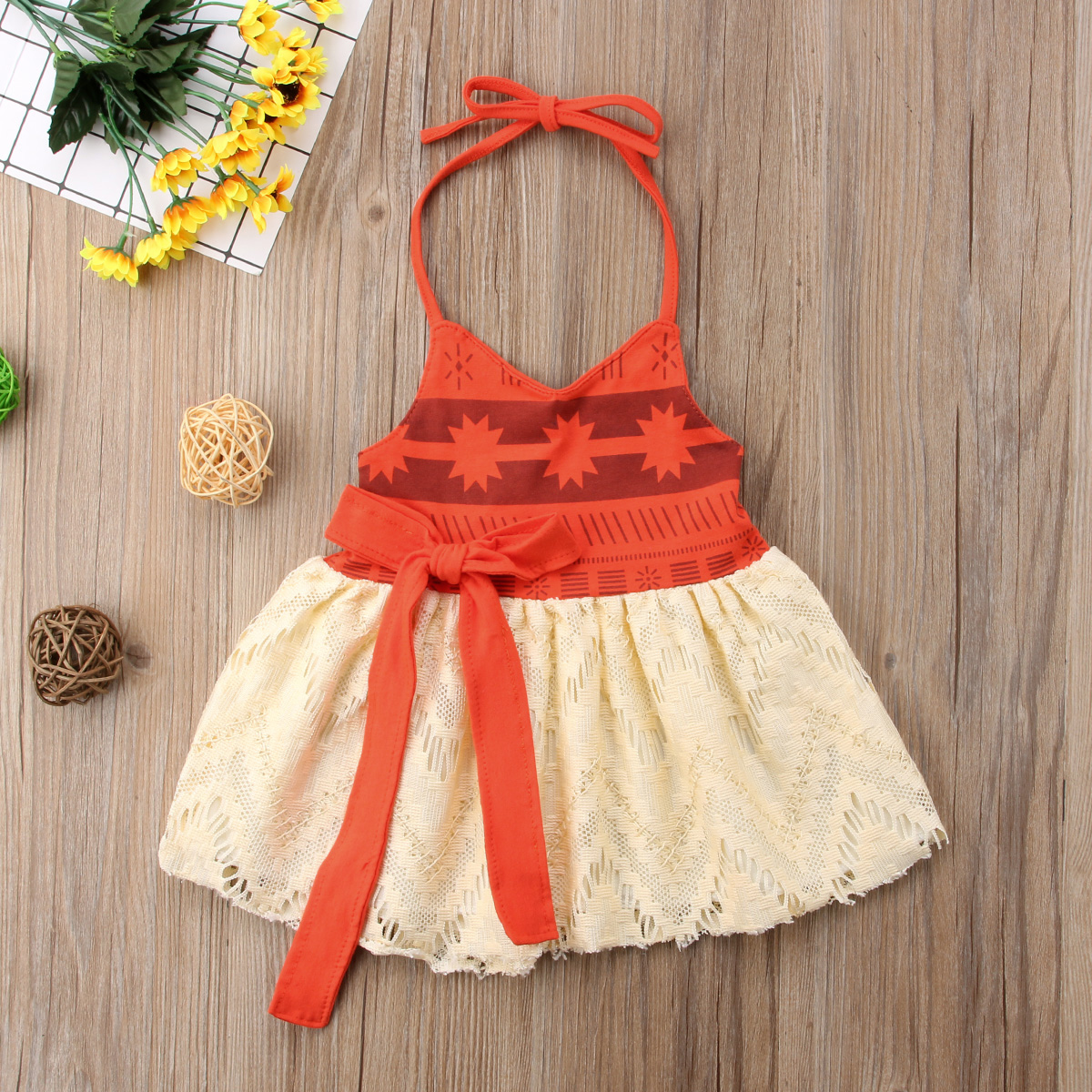 Princess Newborn Toddler Kids Baby Girl Moana Dress Summer S