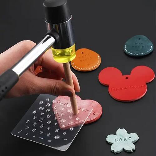 1Set DIY Leather Carving Digital Symbol Seal Leather Letter