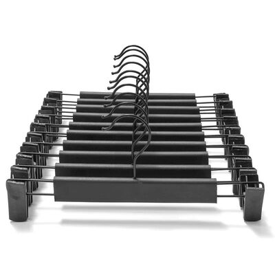 10Pcs Clothes Pants Hangers, Space-Saving Skirt Holders, Adj
