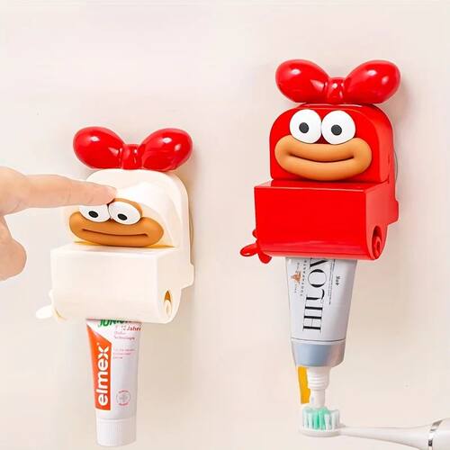 Manual Wall-Mounted Plastic Automatic Toothpaste Dispenser,