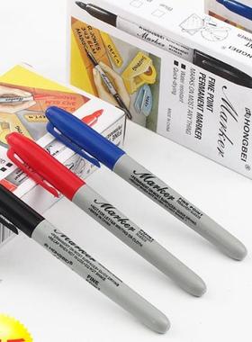 12pcs Black Permanent Marker Pens, Fine Tip, Waterproof, Qui