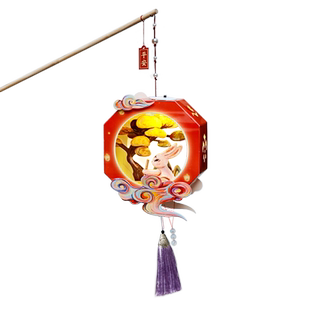 龙灯2025中秋节儿童手工diy中国古风非遗手提立体花灯宫灯笼礼物