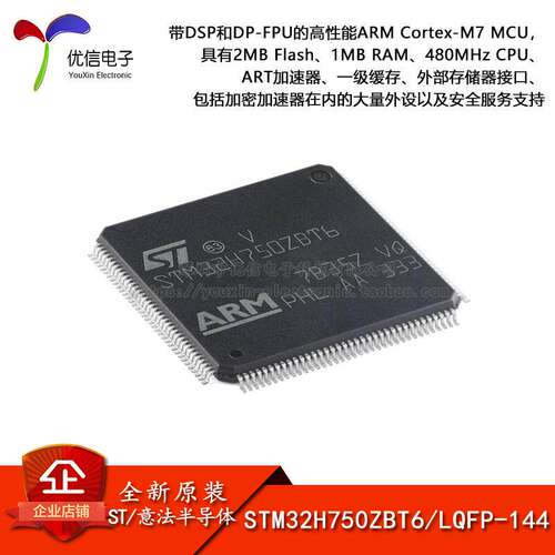原装正品STM32H750ZBT6微处理器