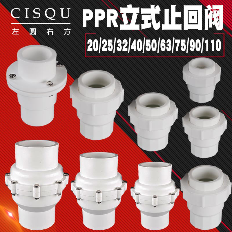 ppr全塑止回阀单向阀1寸40/50/63