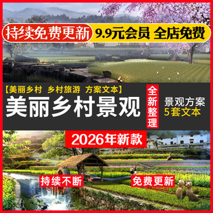 美丽新农村乡村振兴旅游民宿村庄景观规划设计提升改造方案文本