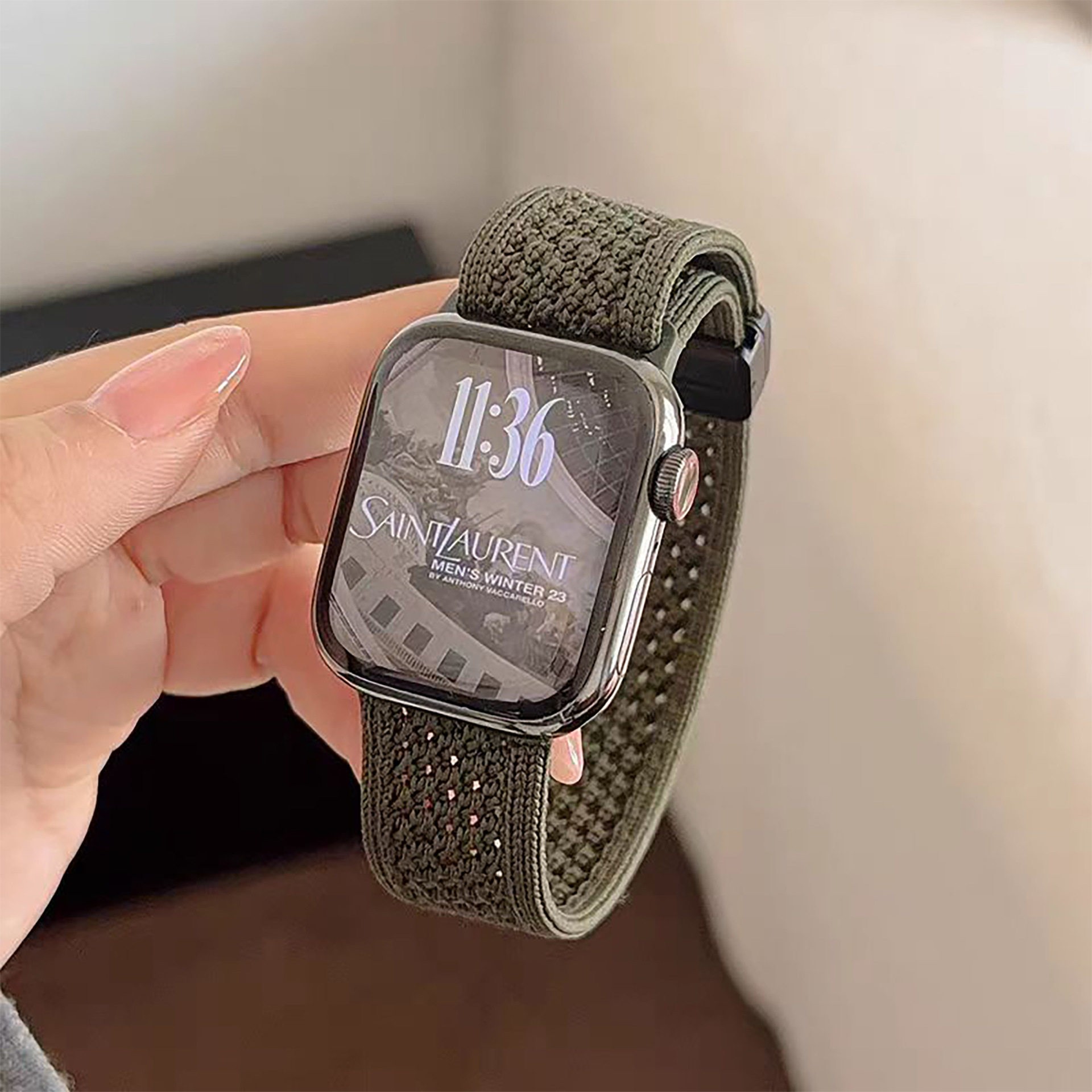 适用红米watch编织磁吸扣表带