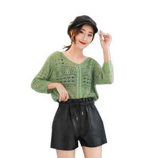 pu皮短裤女高腰2026新款外穿秋冬靴裤百搭阔腿裤打底a字休闲短裤