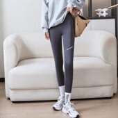 外穿紧身弹力高腰口袋运动瑜伽裤 鲨鱼皮打底裤 女2026春秋薄款