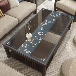 中式茶几垫防水防油透明软玻璃餐桌垫免洗台布2026新款桌布茶桌垫