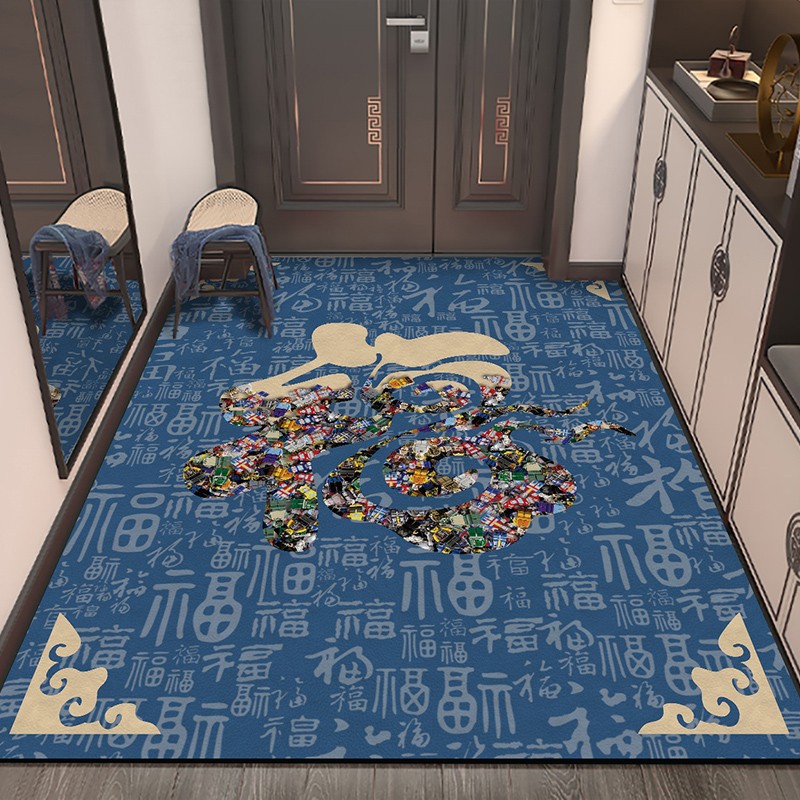 新中式轻奢福字入户门地垫歌妮卡
