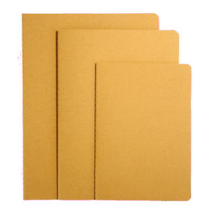 笔记本子空白内页无格无线A4记事本简约大学生网格本画画格子方格手绘牛皮本复古手绘本文艺精致创意小清新