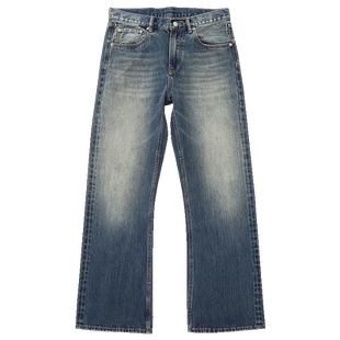 MBBCAR窄幅内华达水洗高街赤耳丹宁喇叭裤美式复古港风微喇牛仔裤