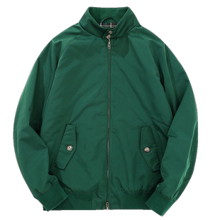 MBBCAR窄幅哈灵顿G9夹克 美式复古阿美咔叽硬汉绅士格子风衣外套