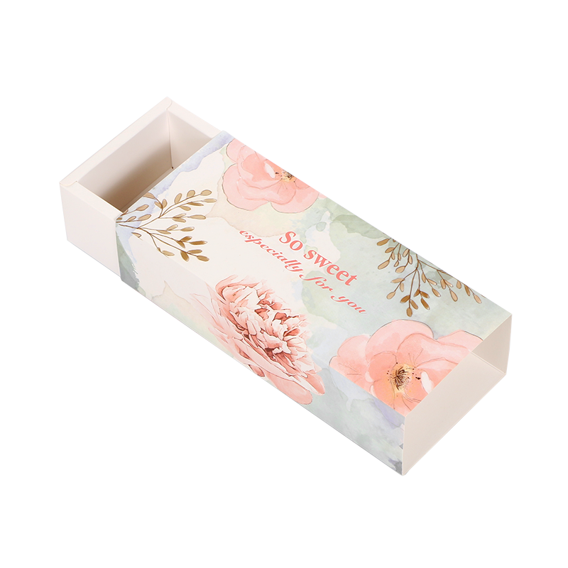 雪花酥包装盒粉彩风景抽屉式牛轧糖曲奇饼干盒子圣诞礼物糖果纸盒