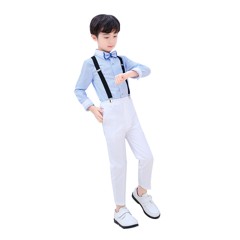 儿童背带裤套装中小学生演出服大合唱团礼服诗朗诵小主持人夏季