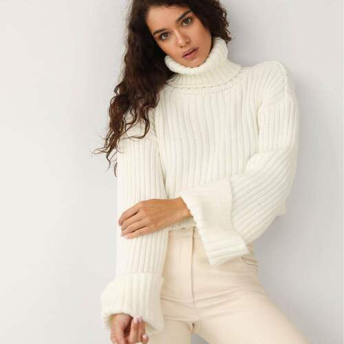 Turtleneck Sweater Women's Casual New Solid Color Pullover