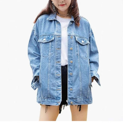 Denim Jacket Women's Fashionable Old Washed Jacket Denim Top
