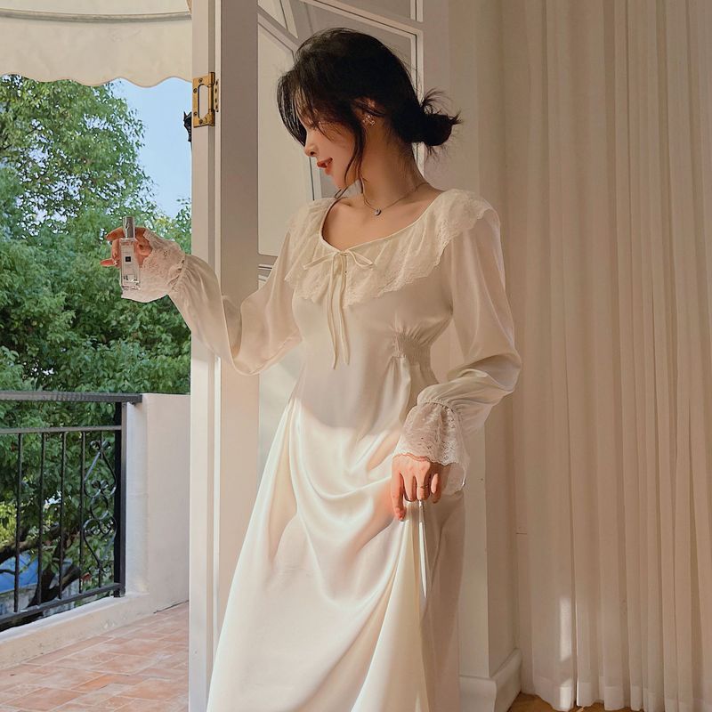 Spring / Autumn Lace Sexy Sweet Long Skirt Homewear 家居长裙