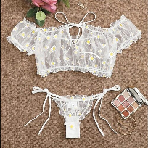 Sexy lingerie, sexy women's lace three-point lingerie set