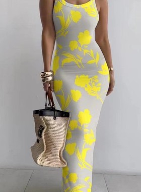 Best-Selling White Strappy Bodycon Maxi Dress  修身紧身长裙