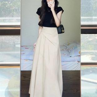 夏季 女装 搭配一整套2025新款 今年流行裙子小香风茶系穿搭漂亮套装
