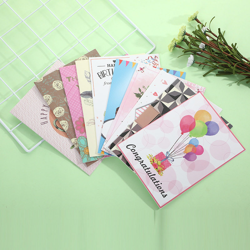 热销创意简约方形折叠通用贺卡 教师节母亲节感恩留言小卡片